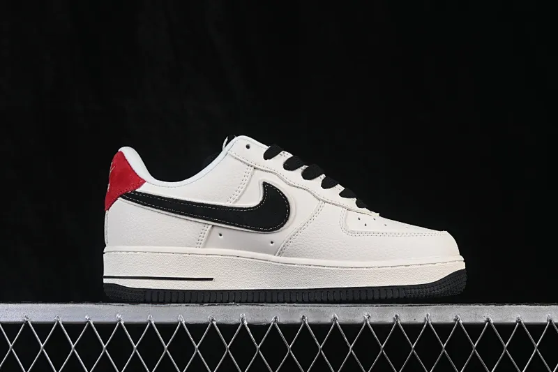 All categories Nk Air Force 1 Air Force series Nk Air Force 1 Low Air Force low-top Nike Air Force 1'07 Low Retro beige black red Air Force 1 low-top casual sneakers DD1982-324